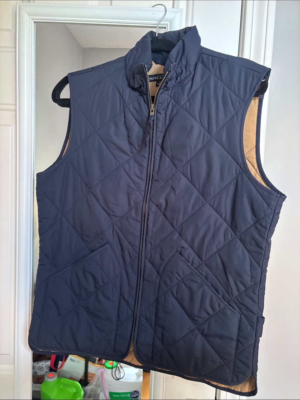 Quilted Navy Vest - Men